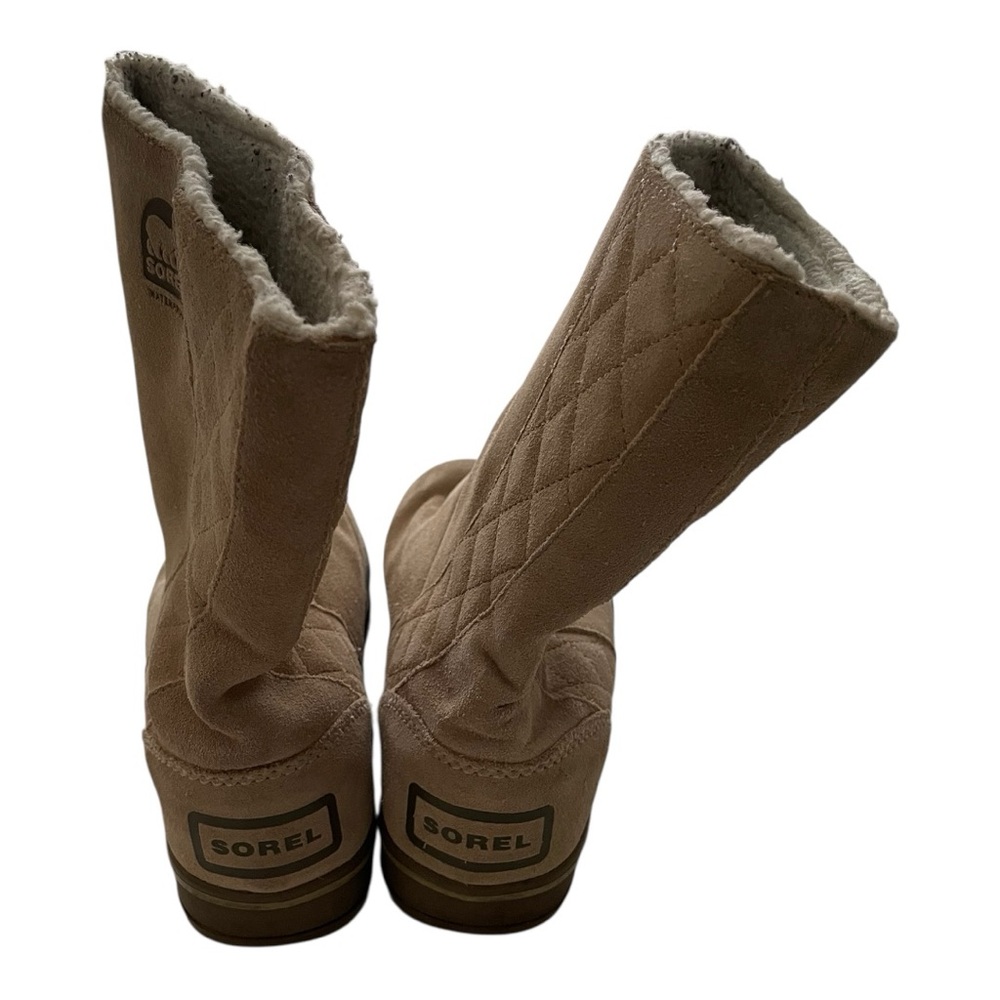 Sorel Suede Glacy Boot Tan Size 7.5 - Picture 2 of 7